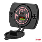 Waterdichte telefoonoplader met digitale voltometer 2xUSB 12/24V MOD-06 AMiO 02856 - AMiO 02856 - afbeelding 4