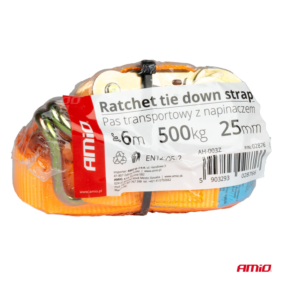 Ratel spanband 500kg 25mm 6m BELT-08 AMiO 02876 - AMiO 02876 - afbeelding 7