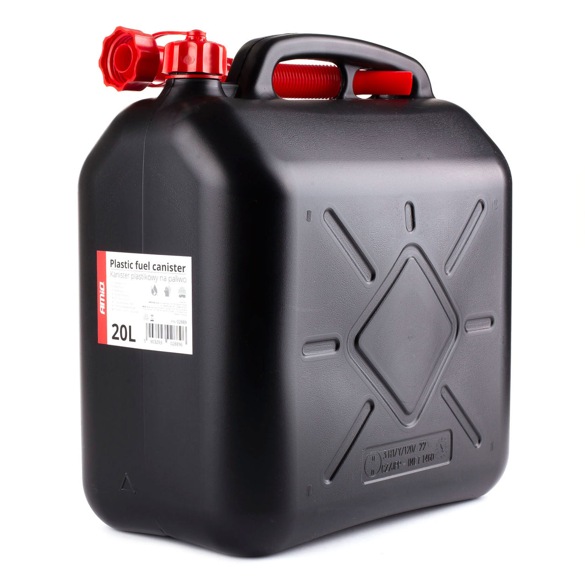 AMiO Kunststof jerrycan 20L, zwart 02889 - AMiO 02889 - afbeelding 1