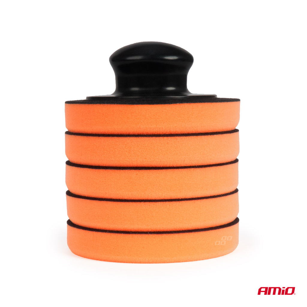 Auto Wax Pad set met Grijper Handvat 10cm, 5st AMiO 02903 - AMiO 02903 - afbeelding 2