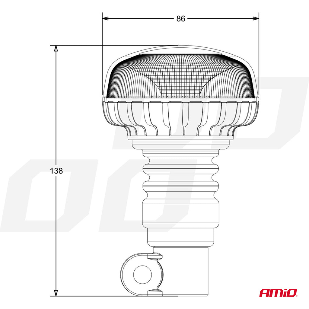 LED Waarschuwingslamp flex R65 R10 12V 24V W21pl AMiO 02921 - AMiO 02921 - afbeelding 7