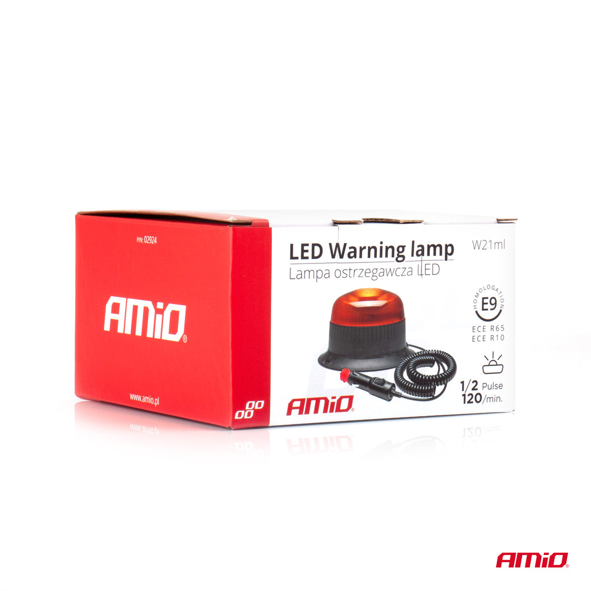 Waarschuwingslamp W21ml Magnetisch / 3 schrobben R65 R10 18LED 12/24V IP56 AMiO 02924 - AMiO 02924 - afbeelding 5