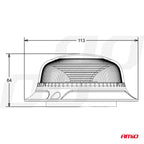 LED Waarschuwingslamp W21m Magnetisch / 3 schroeven R65 R10 18LED 12/24V IP56 AMiO 02925 - AMiO 02925 - afbeelding 9