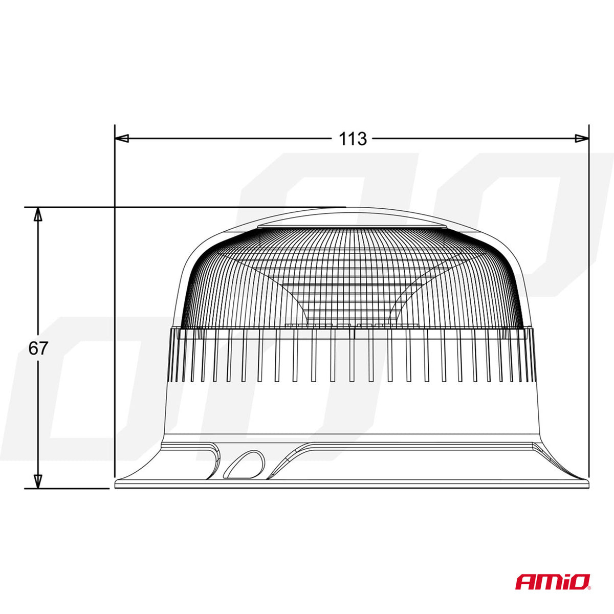 LED Waarschuwingslamp R65 R10 12V 24V W213b AMiO 02926 - AMiO 02926 - afbeelding 7