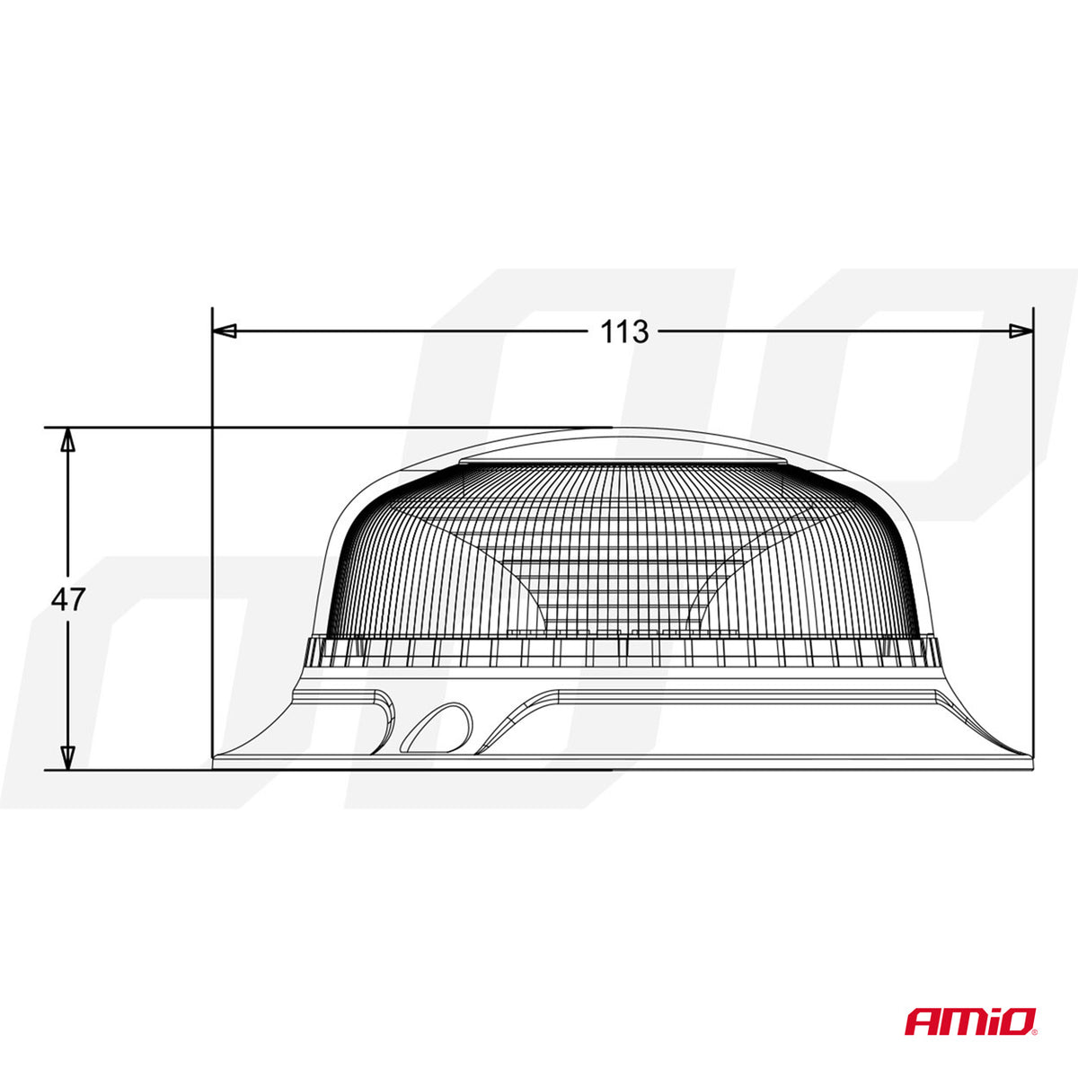 LED Waarschuwingslamp R65 R10 12V 24V W213BL AMiO 02927 - AMiO 02927 - afbeelding 8
