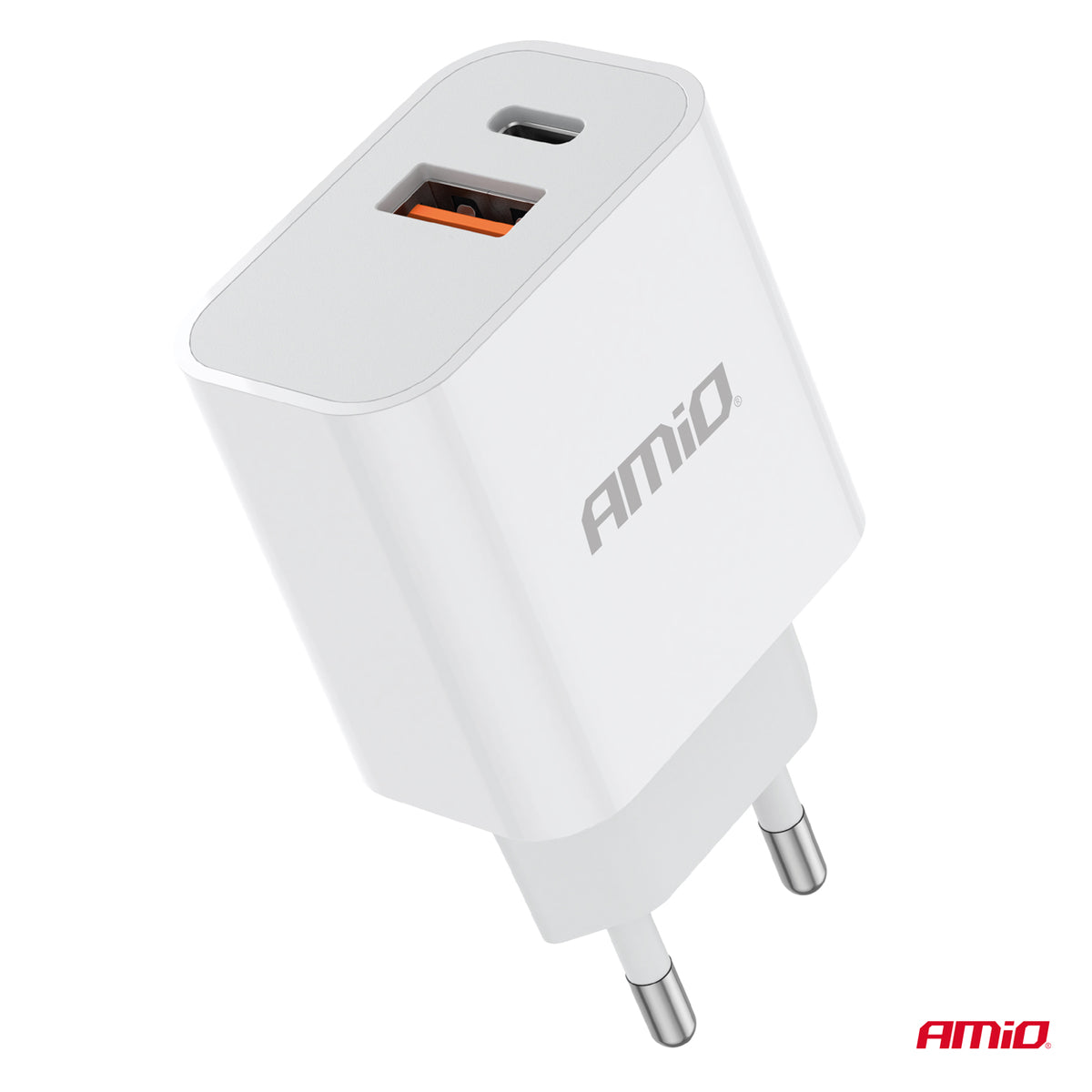 Wandlader PCH PRO-09 USB+USB-C 20W Quick Charge 230V AMiO 02935 - AMiO 02935 - afbeelding 2