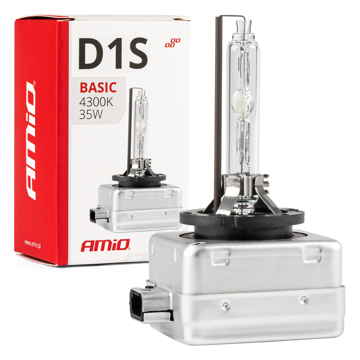 Xenon lamp type D1S 35W 4300K AMiO BASIC 02942 - AMiO 02942 - afbeelding 1