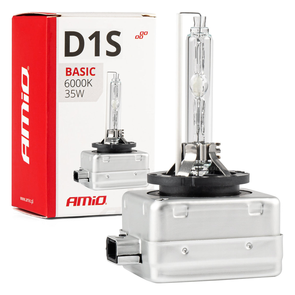 Xenon lamp type D1S 35W 6000K AMiO BASIC 02943 - AMiO 02943 - afbeelding 1