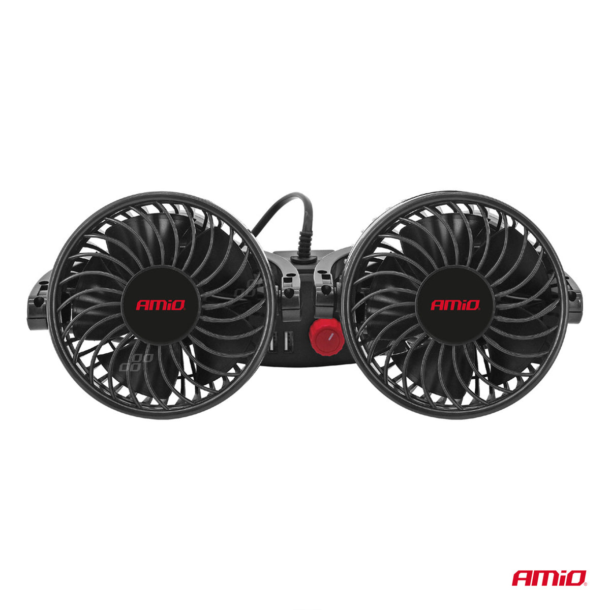 Autoventilator voor hoofdsteun met USB-oplader 2x4 AMiO 03009 - AMiO 03009 - afbeelding 3