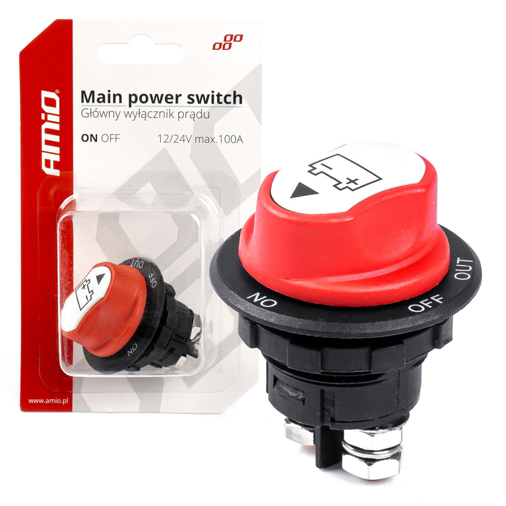 Hoofdschakelaar 12/32V max 100A piek 500A AMiO 03026 - AMiO 03026 - afbeelding 4