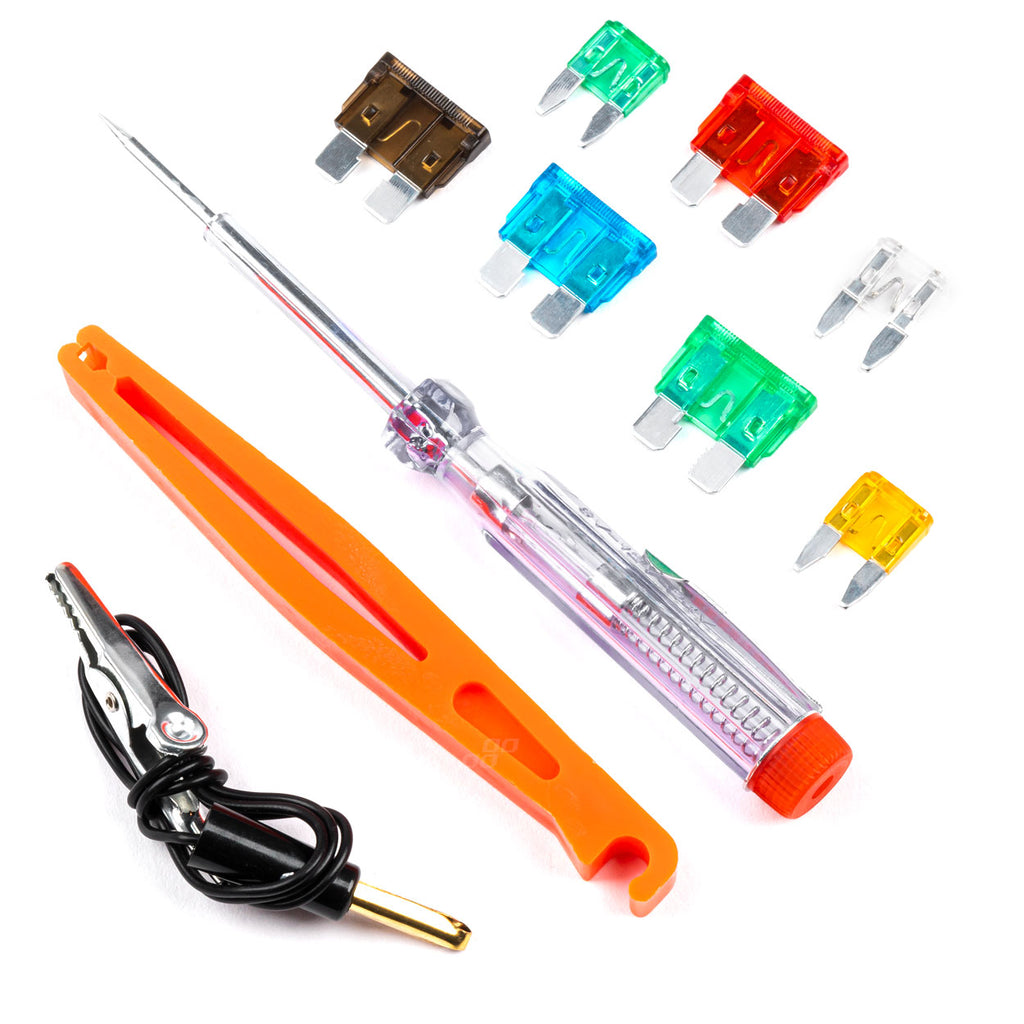 Complete set zekeringen, testpen, trekker, assortiment 150st AMiO 03037 - AMiO 03037 - afbeelding 5