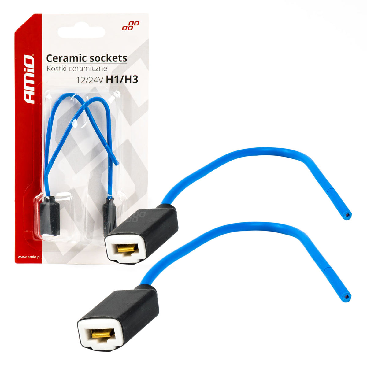 Keramische doppen 2 stuks H1/H3 AMiO 03050 - AMiO 03050 - afbeelding 3