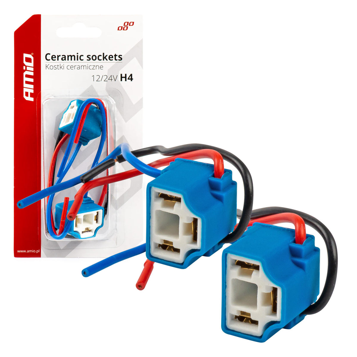 Keramische doppen haaks 2 stuks H4 AMiO 03053 - AMiO 03053 - afbeelding 1