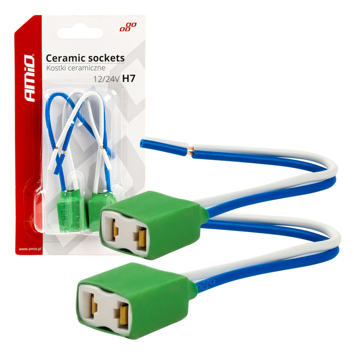 Keramische doppen 2 stuks H7 AMiO 03054 - AMiO 03054 - afbeelding 1