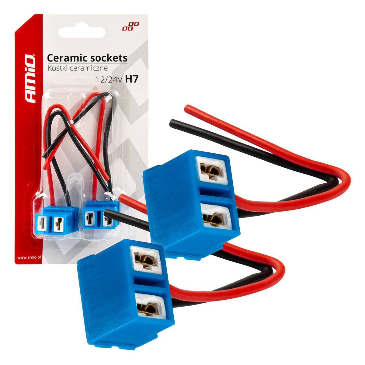 Keramische doppen haaks 2 stuks H7 AMiO 03055 - AMiO 03055 - afbeelding 1