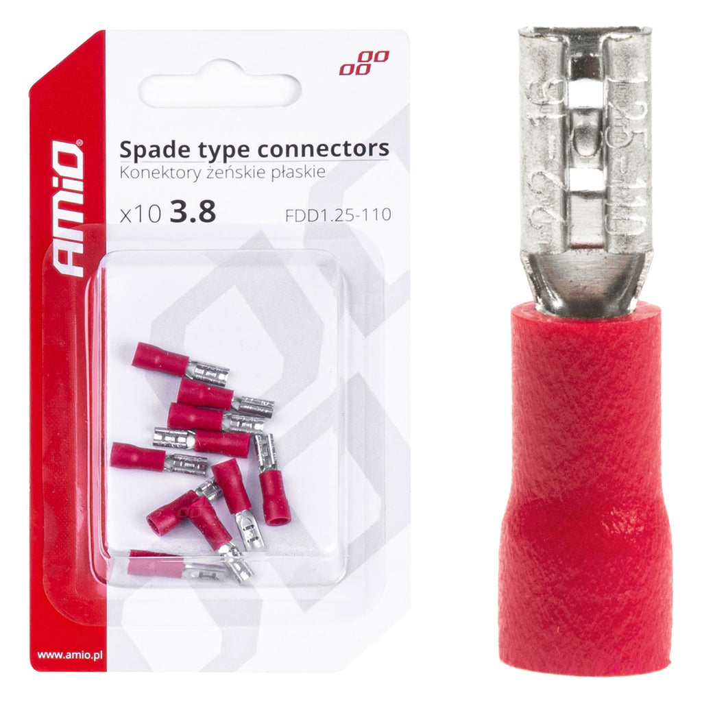 Kabelschoen eco 3,8 mm 0,5-1,5 mm2 10A 10 stuks AMiO 03060 - AMiO 03060 - afbeelding 4
