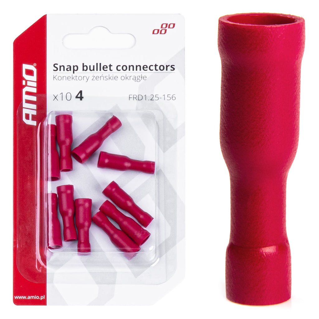 Kabelschoen eco 4mm 0.5-1.5mm2 10A 10 stuks AMiO 03072 - AMiO 03072 - afbeelding 1