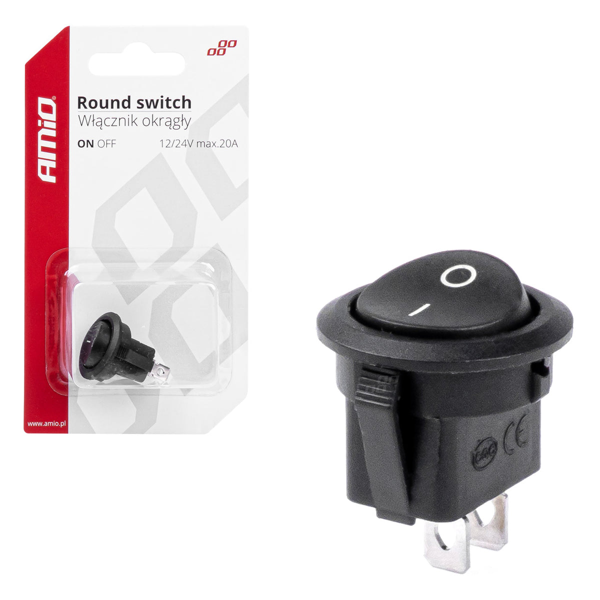 Ronde schakelaar 12V 20A AAN/UIT AMiO 03083 - AMiO 03083 - afbeelding 5