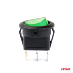 Ronde schakelaar met Groen Licht 12/24V 20A AAN/UIT AMiO 03084 - AMiO 03084 - afbeelding 3