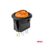 Ronde schakelaar met Geel Licht 12/24V max 20A AAN/UIT AMiO 03085 - AMiO 03085 - afbeelding 2