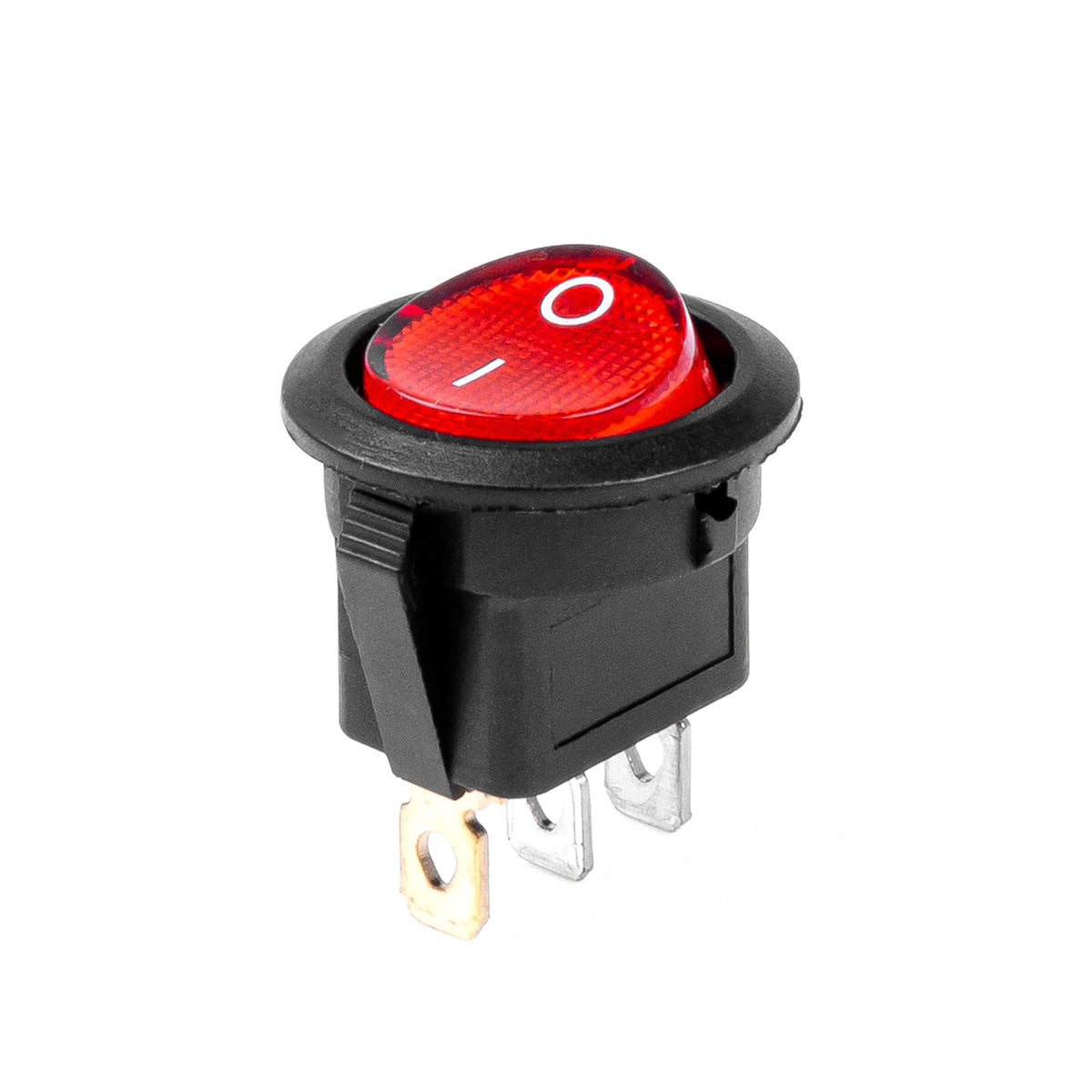 Ronde schakelaar met Rood Licht 12/24V max 20A AAN/UIT AMiO 03086 - AMiO 03086 - afbeelding 2