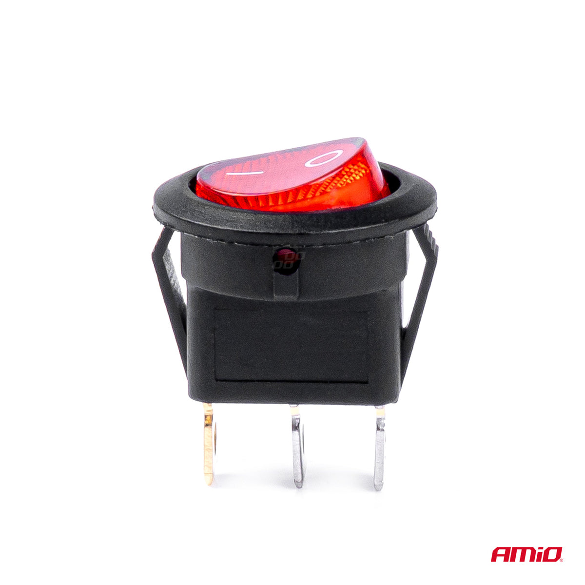 Ronde schakelaar met Rood Licht 12/24V max 20A AAN/UIT AMiO 03086 - AMiO 03086 - afbeelding 3
