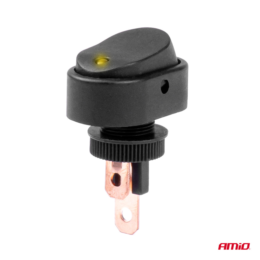 Elliptische schakelaar met geel licht 12/24V max 30A AAN/UIT AMiO 03088 - AMiO 03088 - afbeelding 2