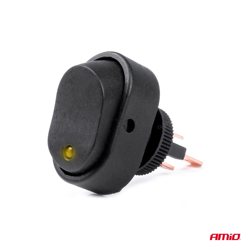 Elliptische schakelaar met geel licht 12/24V max 30A AAN/UIT AMiO 03088 - AMiO 03088 - afbeelding 5