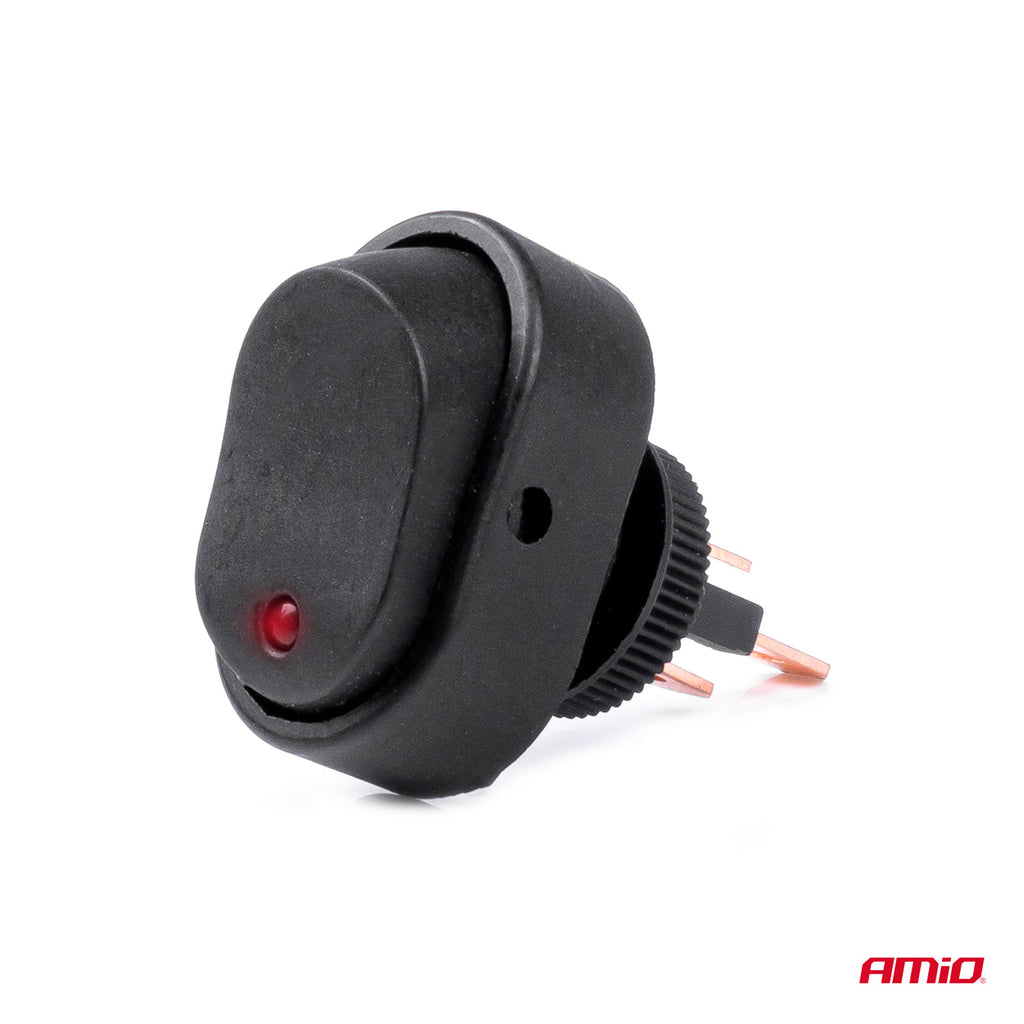 Elliptische schakelaar met rood licht 12/24V max30A AAN/UIT AMiO 03089 - AMiO 03089 - afbeelding 5