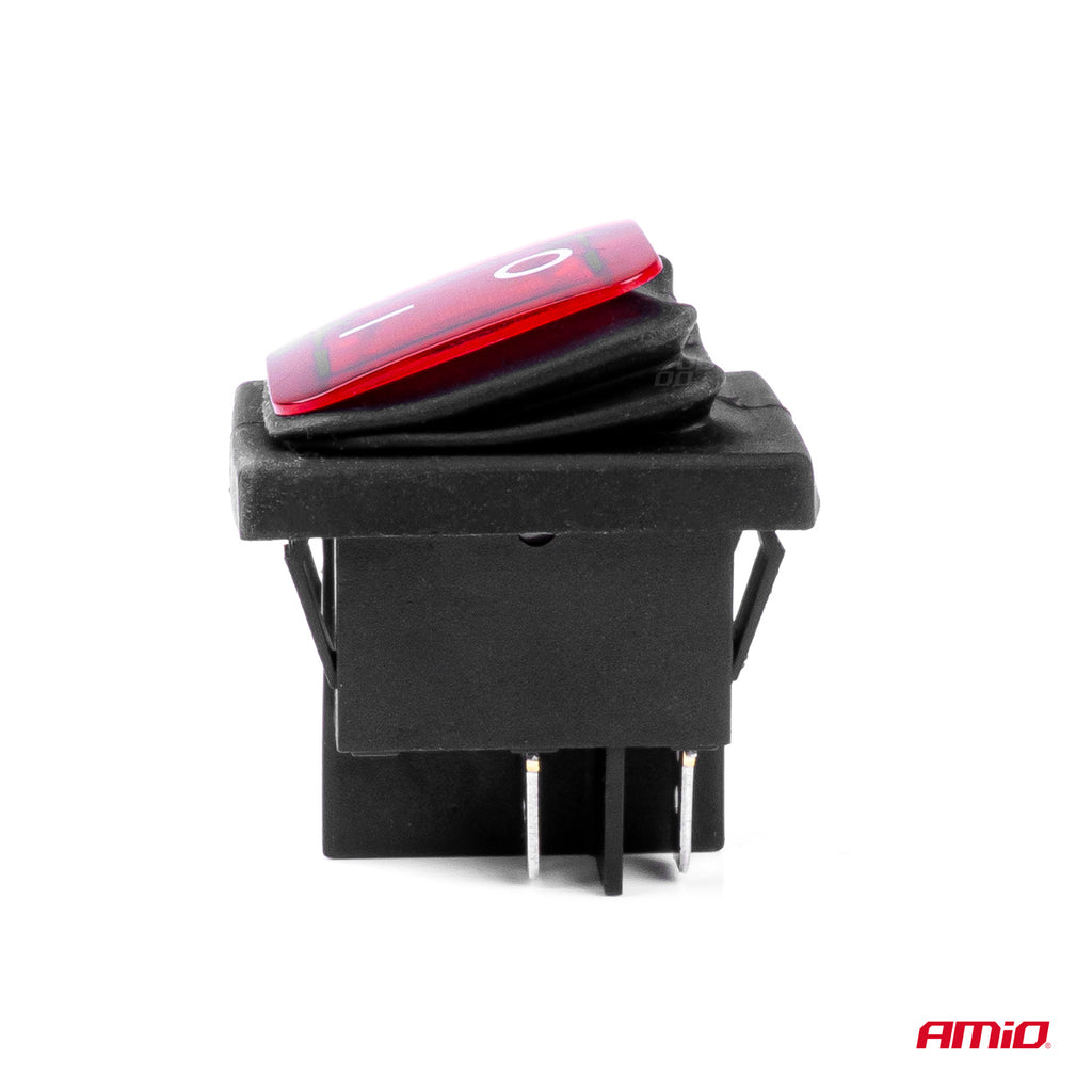 Rechthoekige schakelaar met rood licht AMiO 03092 - AMiO 03092 - afbeelding 3