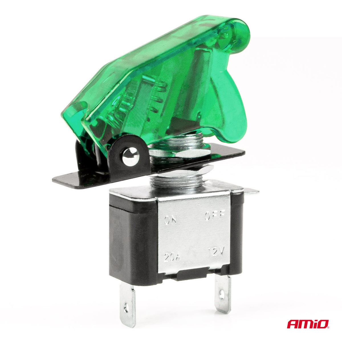 Tuimelschakelaar met kap met groen licht AMiO 03093 - AMiO 03093 - afbeelding 2