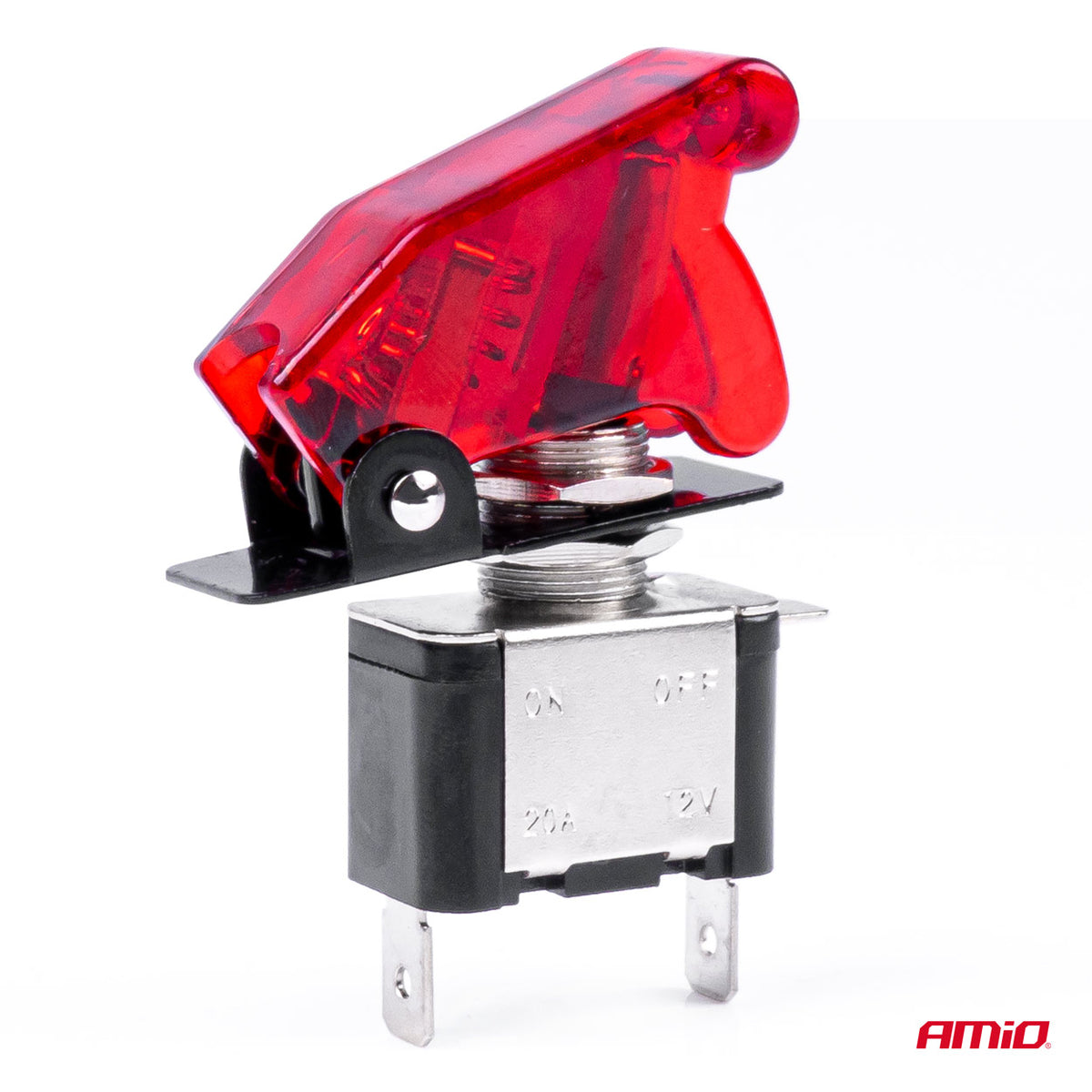 Tuimelschakelaar met kap met rood licht AMiO 03095 - AMiO 03095 - afbeelding 2