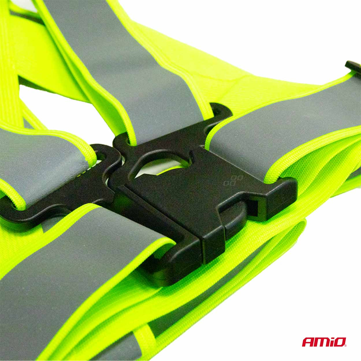 Reflecterend veiligheidsgordelvest groene kleur EN20471 AMiO 03104 - AMiO 03104 - afbeelding 1