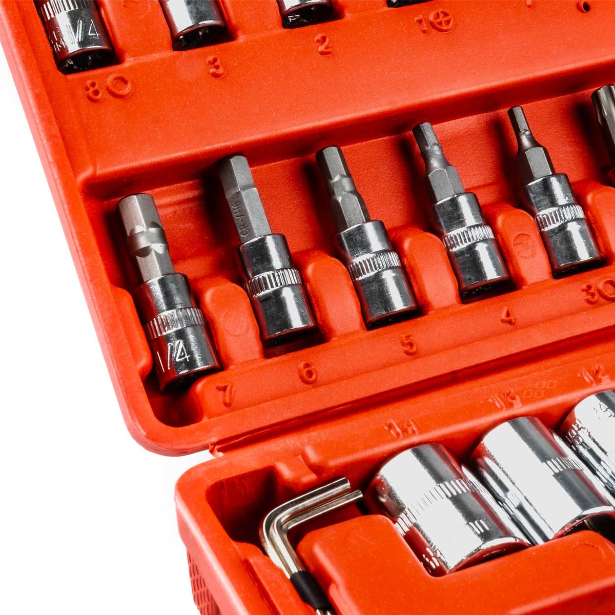 1/4 Sleutel dop reparatie gereedschap set doos 46-delig AMiO 03136 - AMiO 03136 - afbeelding 5
