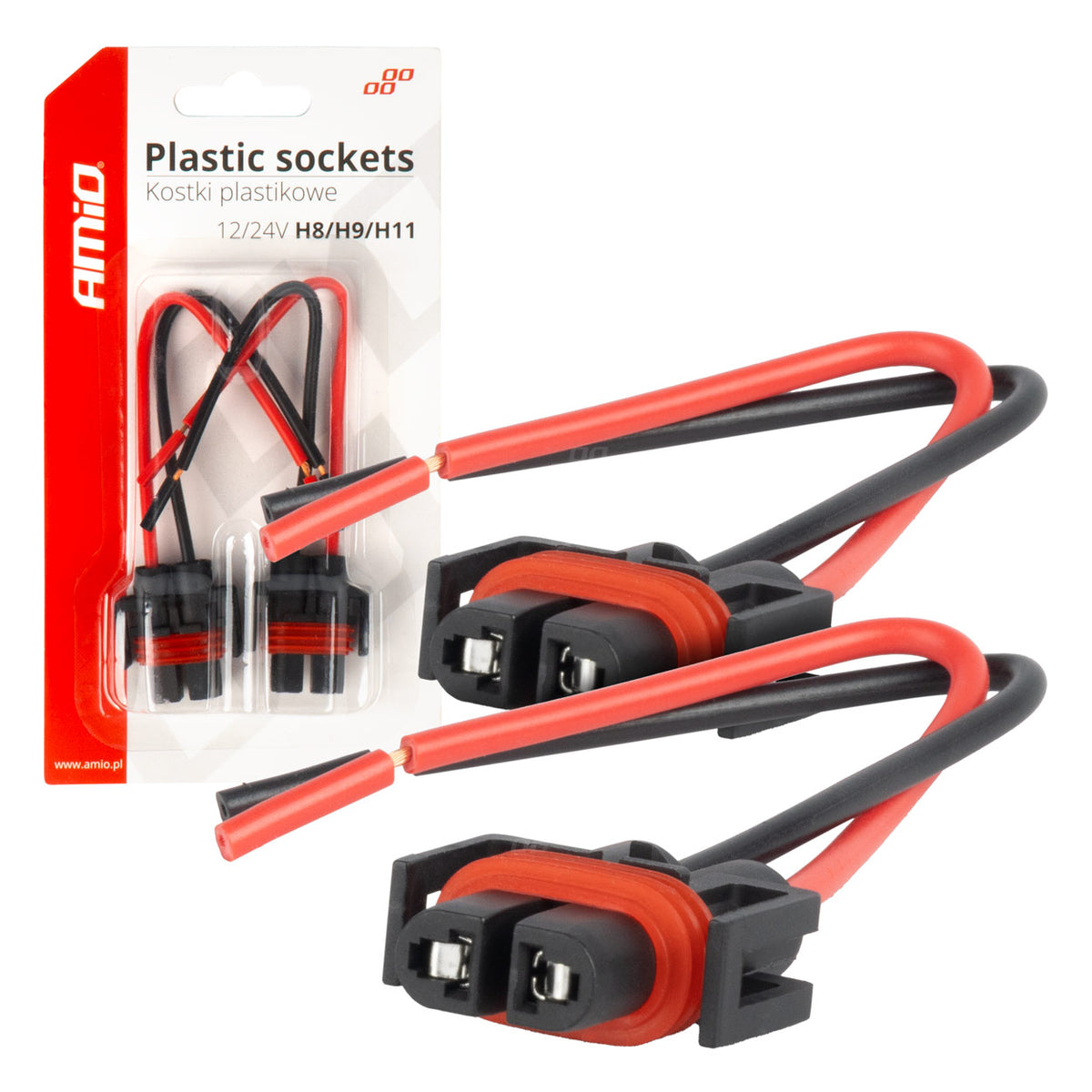 Keramische doppen 2 stuks H8/H9/H11 AMiO 03182 - AMiO 03182 - afbeelding 3