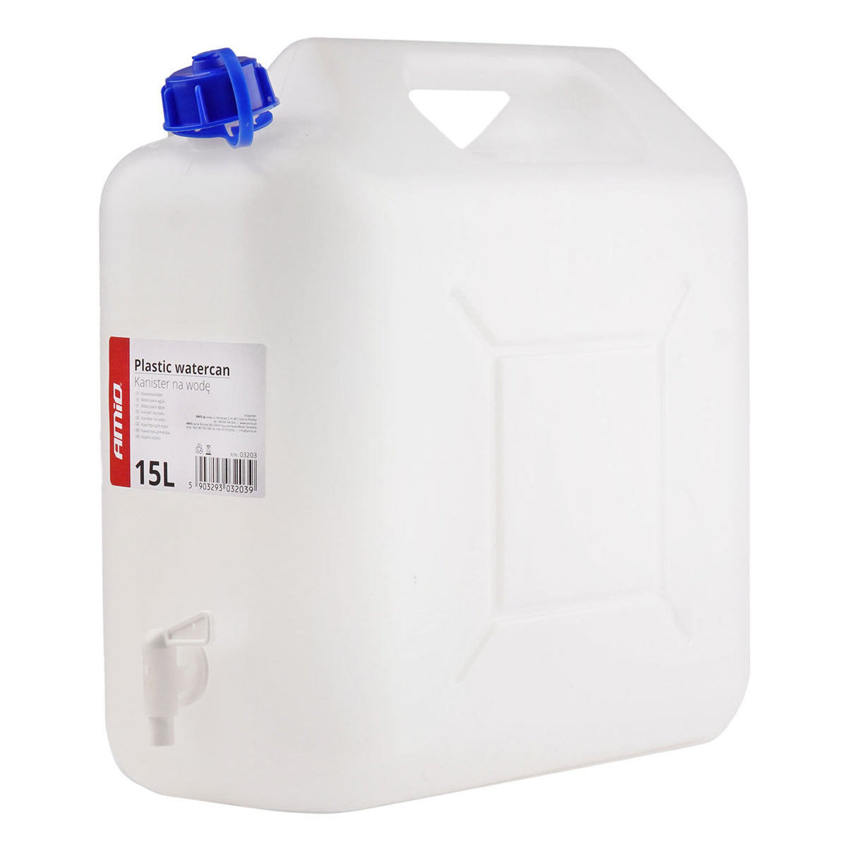 Waterkan met kraan 15L kunststof AMiO 03203 - AMiO 03203 - afbeelding 1