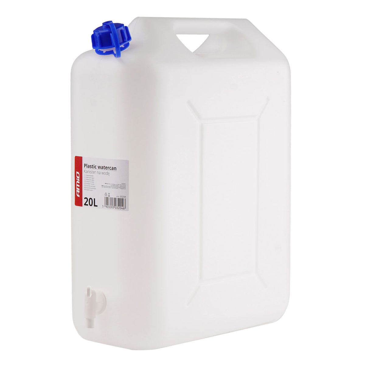Waterkan met kraan 20L kunststof AMiO 03204 - AMiO 03204 - afbeelding 1