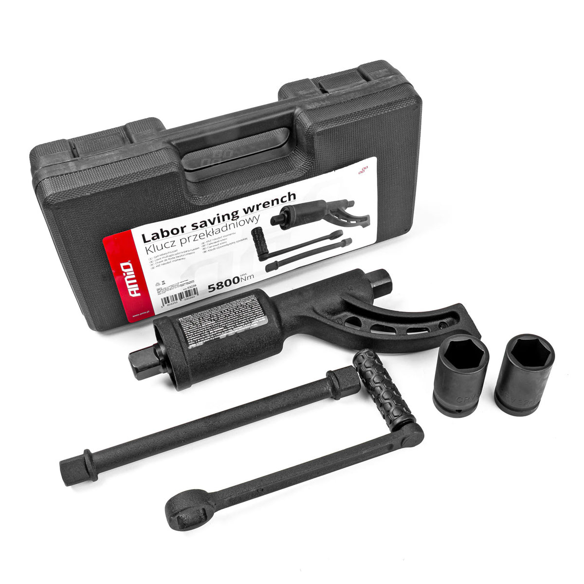 Arbeidsbesparende sleutelset in BOX 5800Nm AMiO 03228 - AMiO 03228 - afbeelding 2
