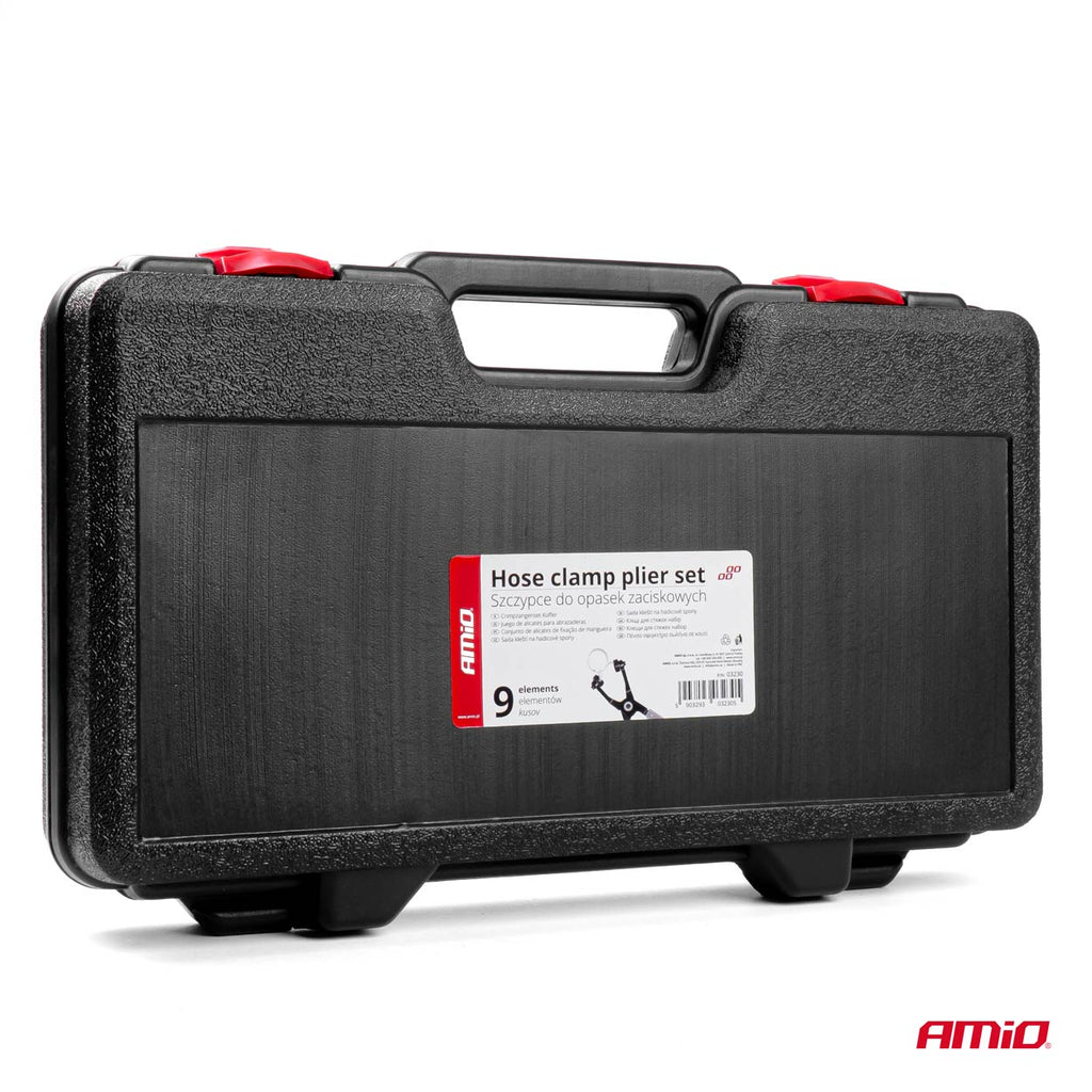 Slangklem tang set in doos 9st AMiO 03230 - AMiO 03230 - afbeelding 9