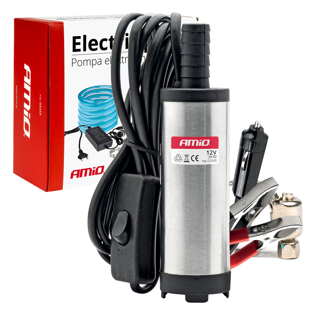 Elektrische dieselpomp 12V/230V dompelpomp diameter 38 mm set met slang AMiO 03243 - AMiO 03243 - afbeelding 1