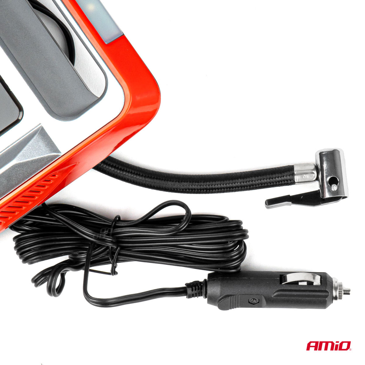 Auto Luchtcompressor met digitale manometer en LED-licht 12V ACOMP-18 AMiO 03268 - AMiO 03268 - afbeelding 3