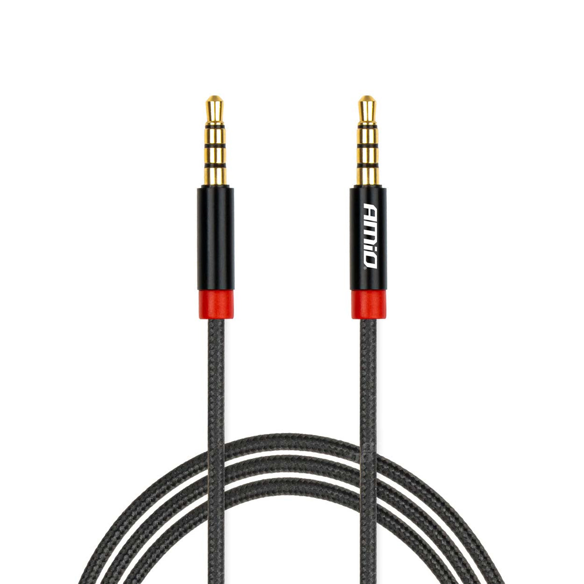 AUX kabel mini jack-jack 3,5mm 100cm AMiO 03269 - AMiO 03269 - afbeelding 1