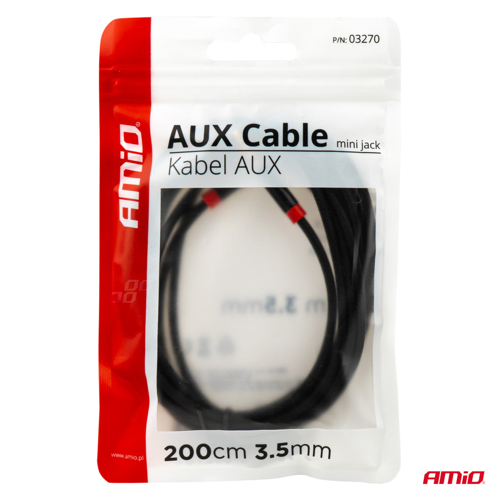 AUX kabel mini jack-jack 3,5mm 200cm AMiO 03270 - AMiO 03270 - afbeelding 4