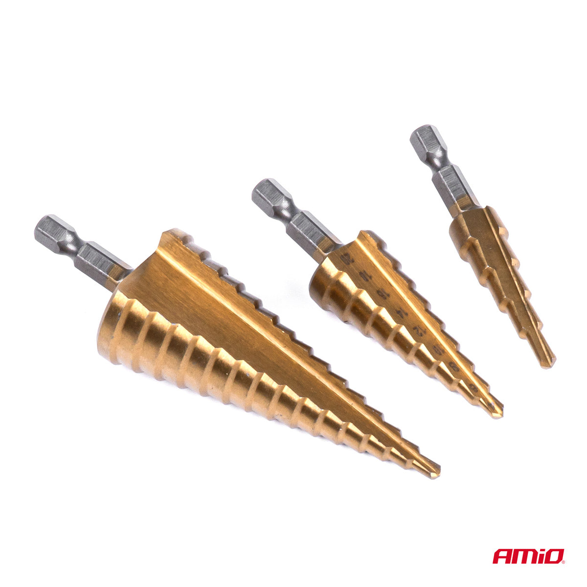 Stappenboren 3 delige set 4-32mm AMiO 03271 - AMiO 03271 - afbeelding 3