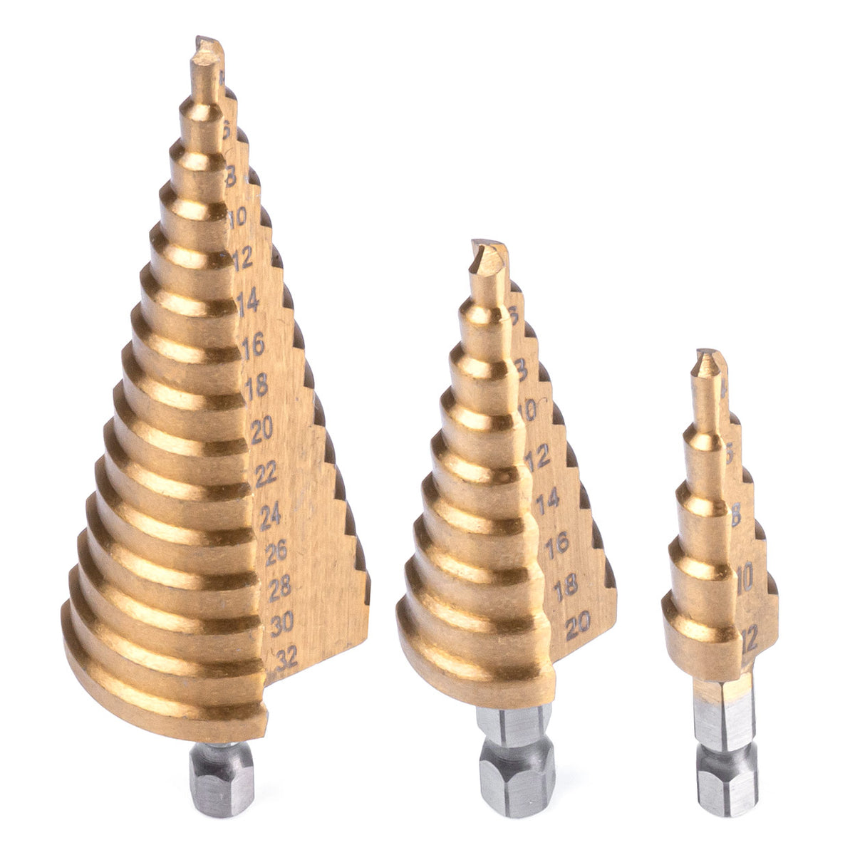 Stappenboren 3 delige set 4-32mm AMiO 03271 - AMiO 03271 - afbeelding 5