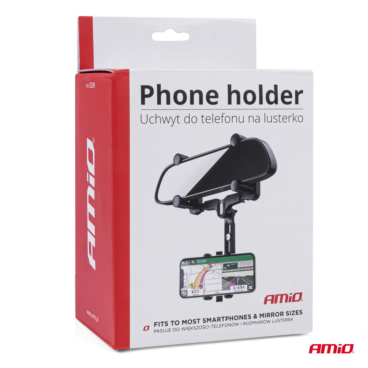 Achteruitkijkspiegel telefoonhouder HOLD-20 AMiO 03289 - AMiO 03289 - afbeelding 5