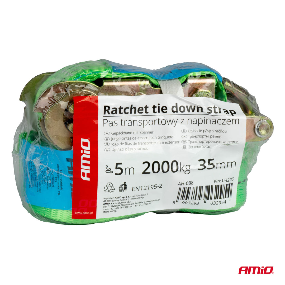 Ratel vastbinden 2000kg 38mm 5m AMiO 03295 - AMiO 03295 - afbeelding 7