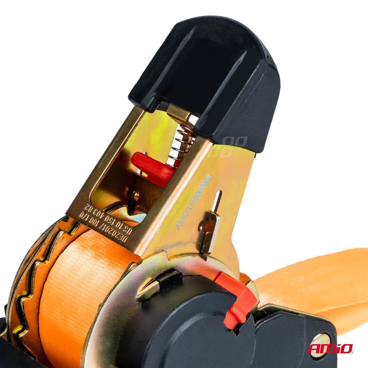 Automatische spanband met ratel 640/320kg 25mm 3,5m S-TYPE AMiO 03318 - AMiO 03318 - afbeelding 2