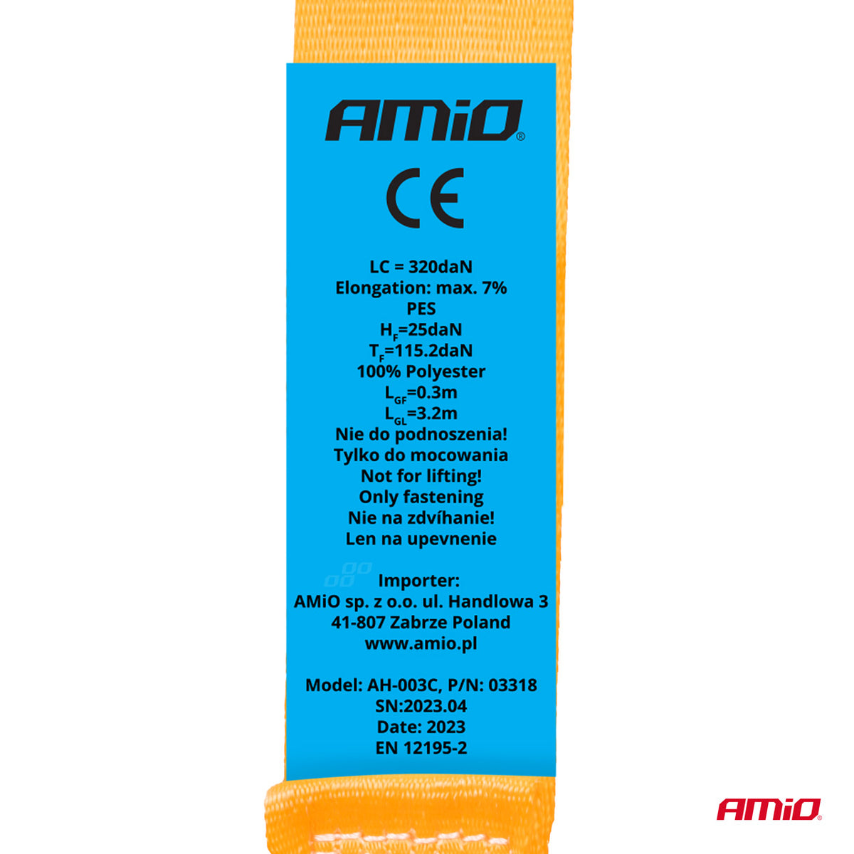 Automatische spanband met ratel 640/320kg 25mm 3,5m S-TYPE AMiO 03318 - AMiO 03318 - afbeelding 6