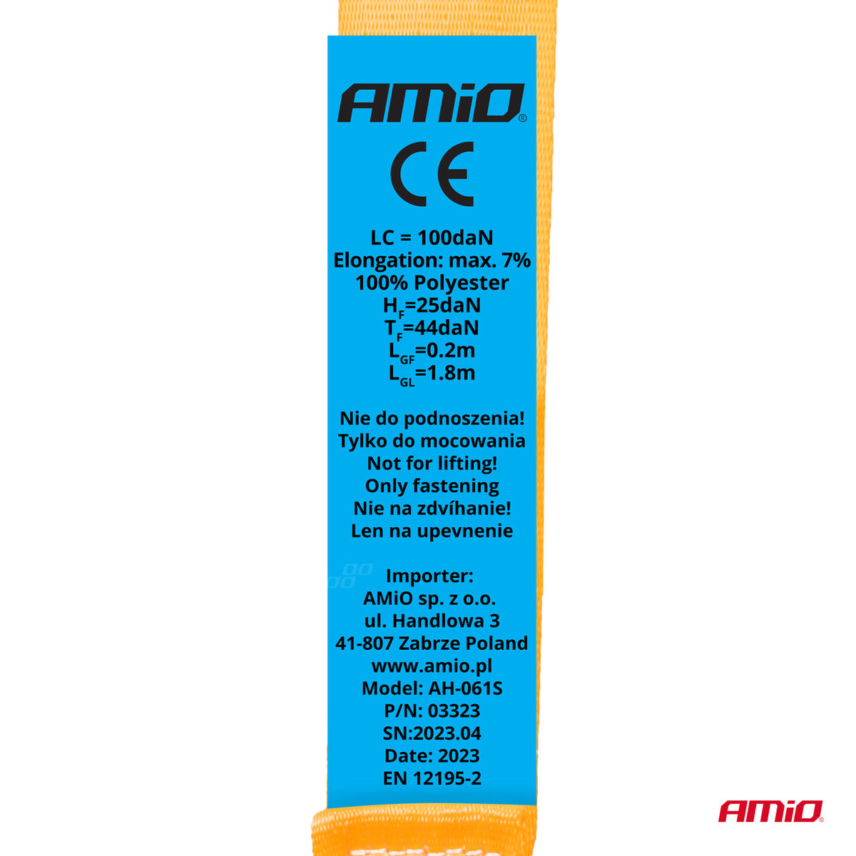 Automatische spanband met ratel 100/200kg 18mm 2m S-TYPE AMiO 03323 - AMiO 03323 - afbeelding 6